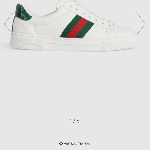 WOMEN'S GUCCI ACE SNEAKER WITH WEB - Picture 1 of 5